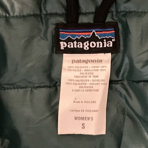Patagonia Micro Puff Hooded Jacket Teal Green Grid 83986 outdoor small s - Picture 13 of 15